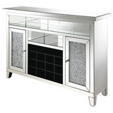 Melinda 2-Door Wine Cabinet With Lighting Mirror