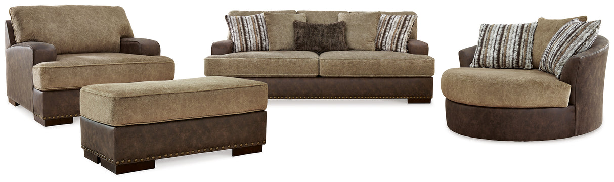 Alesbury Sofa, Oversized Chair, Swivel Chair and Ottoman