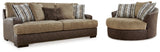 Alesbury Sofa and Oversized Swivel Accent Chair