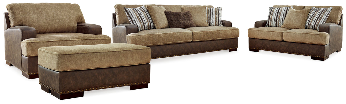 Alesbury Sofa, Loveseat, Oversized Chair and Ottoman