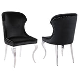 Cheyanne Black Upholstered Dining Side Chair (Set Of 2)