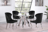 Cheyanne Black Upholstered Dining Side Chair (Set Of 2)