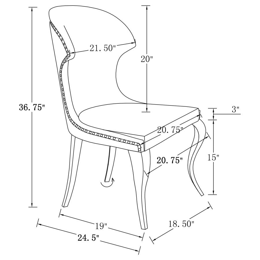 Cheyanne Grey Upholstered Dining Side Chair (Set Of 2)