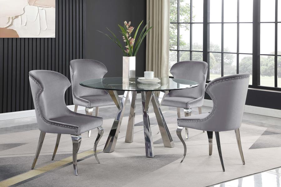 Cheyanne Grey Upholstered Dining Side Chair (Set Of 2)