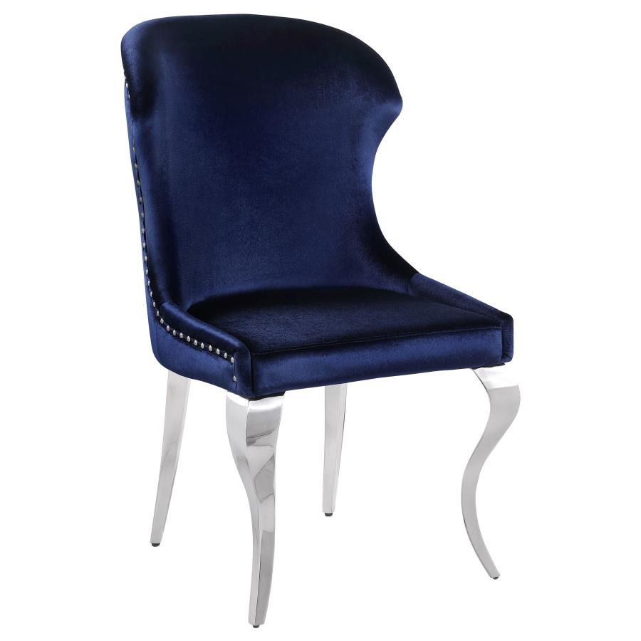 Cheyanne Ink Blue Upholstered Dining Side Chair (Set Of 2)