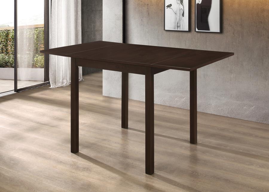 Kelso Rectangular Dining Table With Drop Leaf Cappuccino