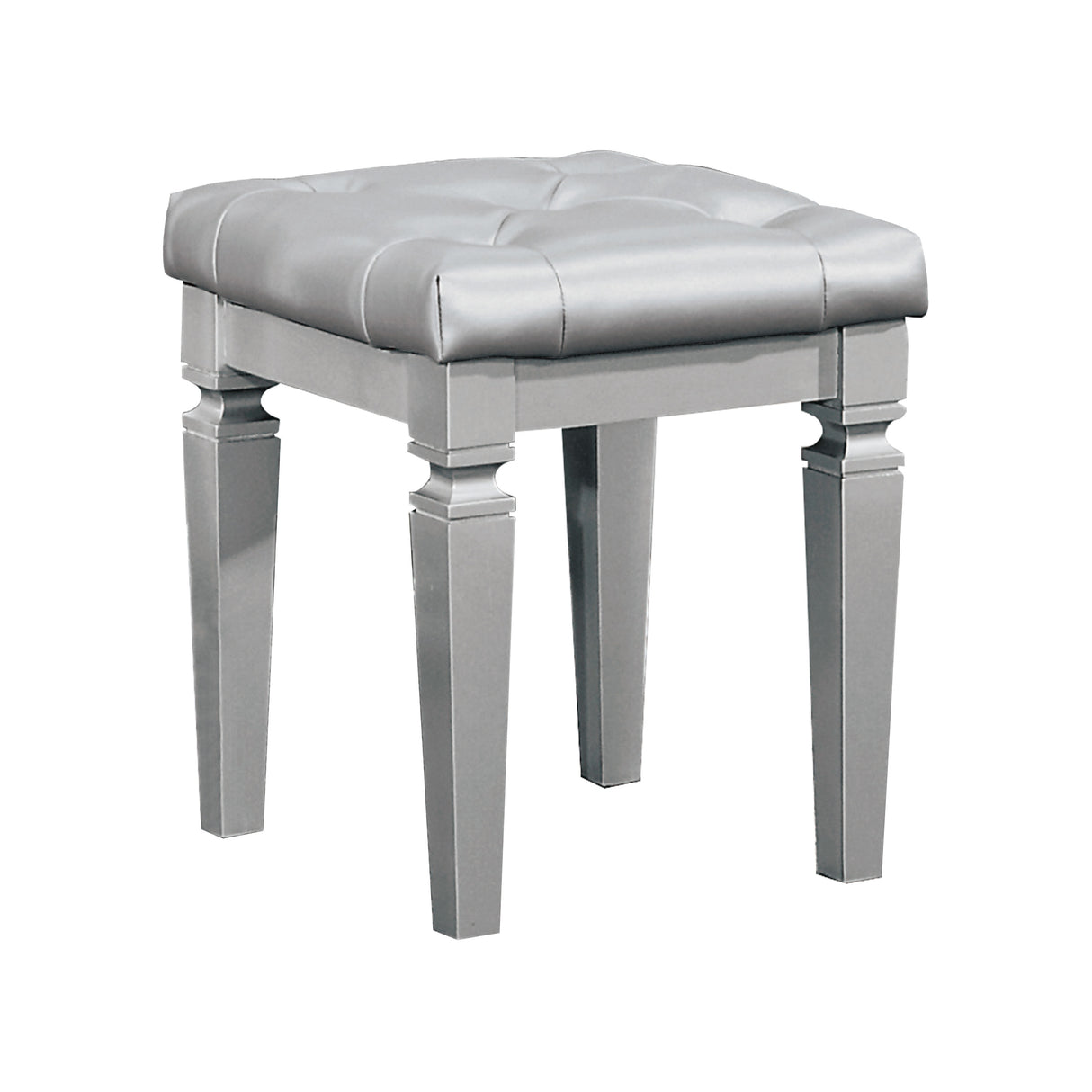 Allura Silver Vanity Stool