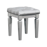 Allura Silver Vanity Stool