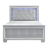 Allura Silver Eastern King Bed, Led Lighting