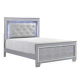 Allura Silver Eastern King Bed, Led Lighting