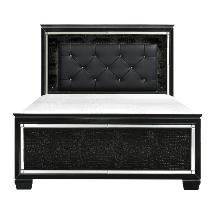 Allura Black Full Bed, Led Lighting