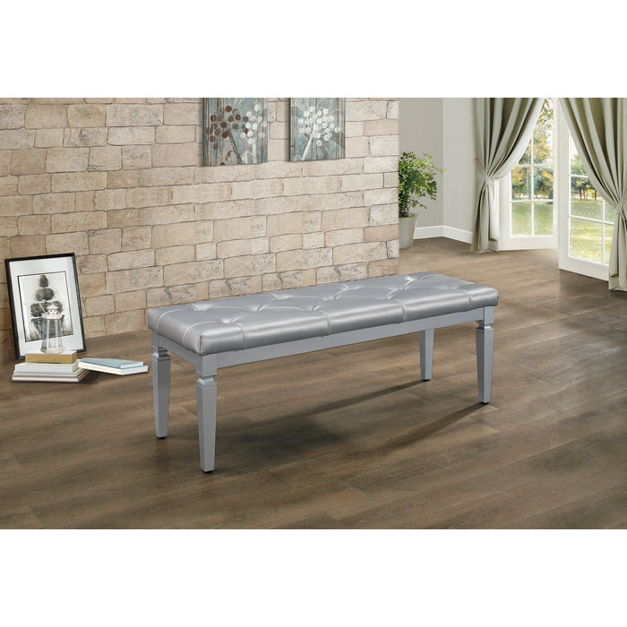 Allura Silver Bedroom Bench