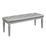 Allura Silver Bedroom Bench