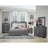 Allura Gray Full Bed, Led Lighting