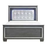 Allura Gray Full Bed, Led Lighting