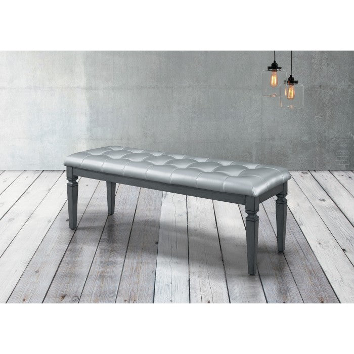 Allura Gray Bedroom Bench