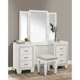 Allura White Vanity Stool