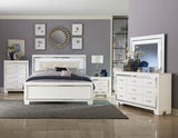 Allura White California King Bed, Led Lighting