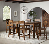 Coleman Rustic Golden Brown 5-Piece Counter Height Dining Set