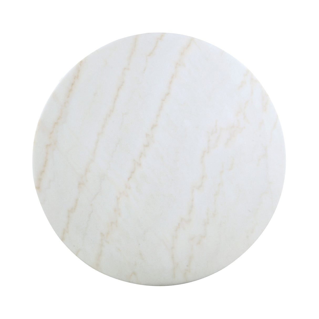 Kella White Marble Round 50-Inch Top Dining Table