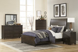 Hebron Dark Cherry Eastern King Sleigh Bed