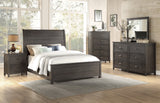 Hebron Dark Cherry Queen Sleigh Bed