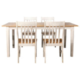 Kirby Rustic Off White 5-Piece Rectangular Dining Table Set