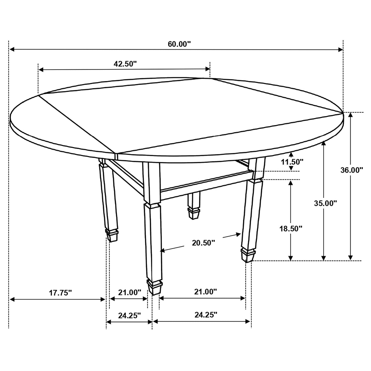 Sarasota Rustic Cream 5-Piece Drop Leaf Counter Dining Set