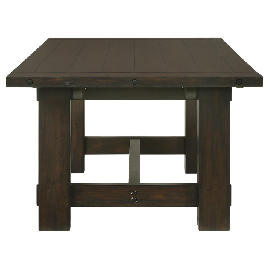 Calandra Vintage Java 121-Inch Extension Leaf Dining Table