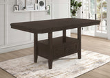 Prentiss Cappuccino 78-Inch Extension Counter Dining Table