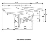 Prentiss Cappuccino 5-Piece Butterfly Leaf Dining Table Set