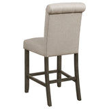 Balboa Tufted Back Counter Height Stools Beige And Rustic Brown (Set Of 2)