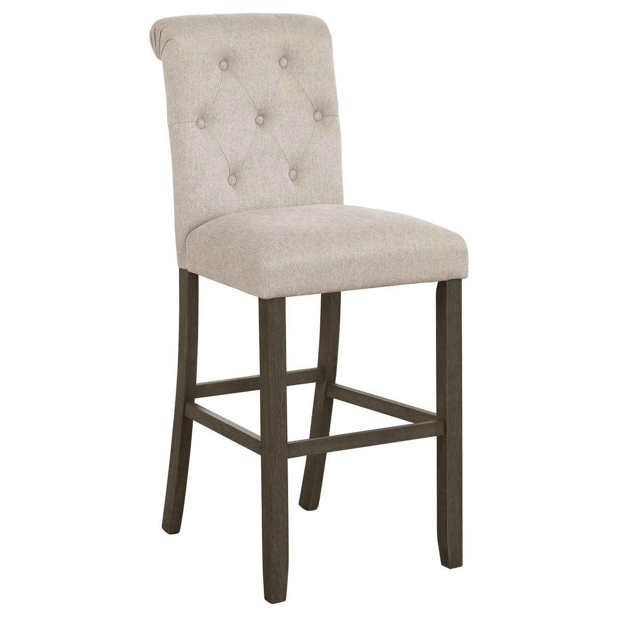 Balboa Tufted Back Bar Stools Beige And Rustic Brown (Set Of 2)