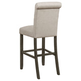 Balboa Tufted Back Bar Stools Beige And Rustic Brown (Set Of 2)