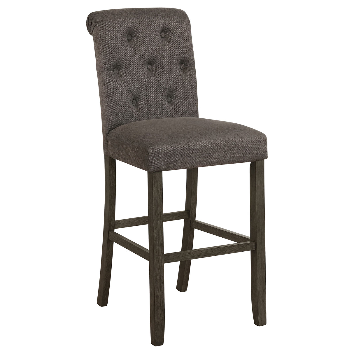 Balboa Tufted Back Bar Stools Grey And Rustic Brown (Set Of 2)