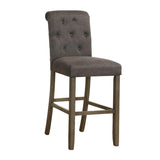 Balboa Tufted Back Bar Stools Grey And Rustic Brown (Set Of 2)