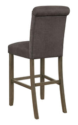 Balboa Tufted Back Bar Stools Grey And Rustic Brown (Set Of 2)