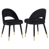 Lindsey Black Upholstered Dining Side Chair (Set Of 2)