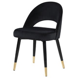 Lindsey Black Upholstered Dining Side Chair (Set Of 2)