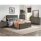 Vestavia Antique Gray And Dark Brown Eastern King Bed