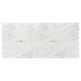 Mayer Faux White Marble Rectangular 87-Inch Dining Table