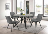 Neil Gunmetal Round 50-Inch Smarttop Dining Table