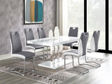 Brooklyn White High Gloss Rectangular 63-Inch Dining Table