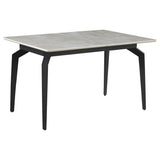 Mina Grey Ceramic Rectangular 65-Inch Extension Dining Table