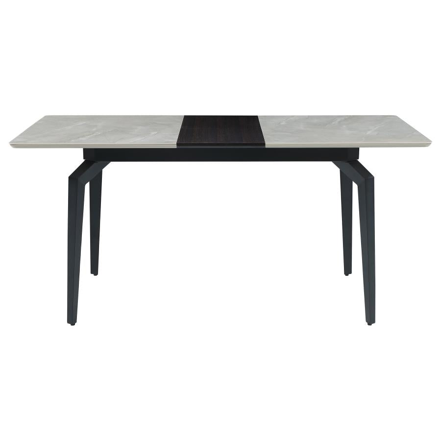 Mina Grey Ceramic Rectangular 65-Inch Extension Dining Table