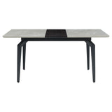 Mina Grey Ceramic Rectangular 65-Inch Extension Dining Table