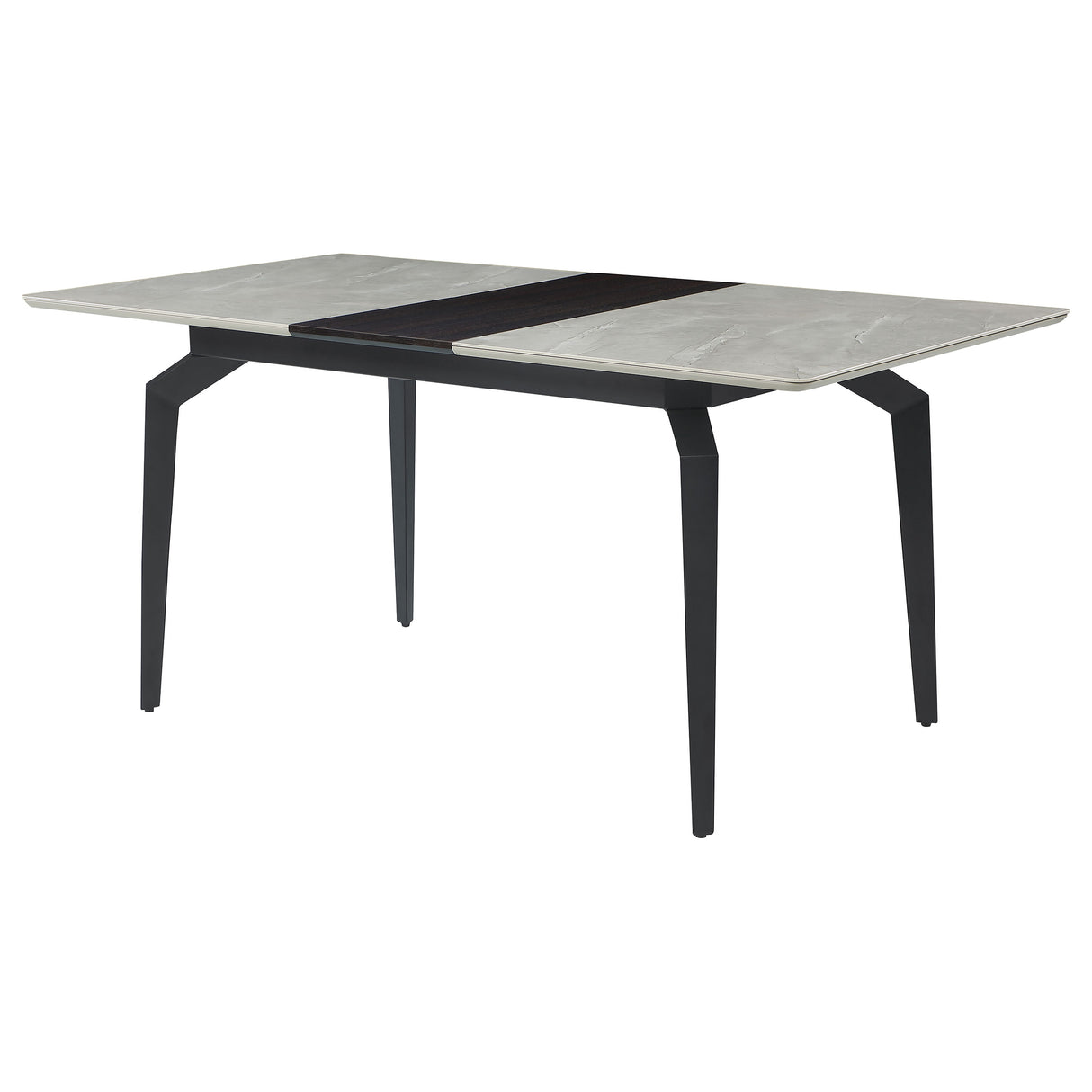 Mina Grey Ceramic Rectangular 65-Inch Extension Dining Table