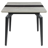 Mina Grey Ceramic Rectangular 65-Inch Extension Dining Table