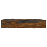 Neve Grey Sheesham Live Edge Wood Dining Bench Hairpin Legs