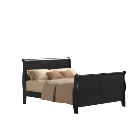 Louis Black Finish Philippe Iii Eastern King Bed